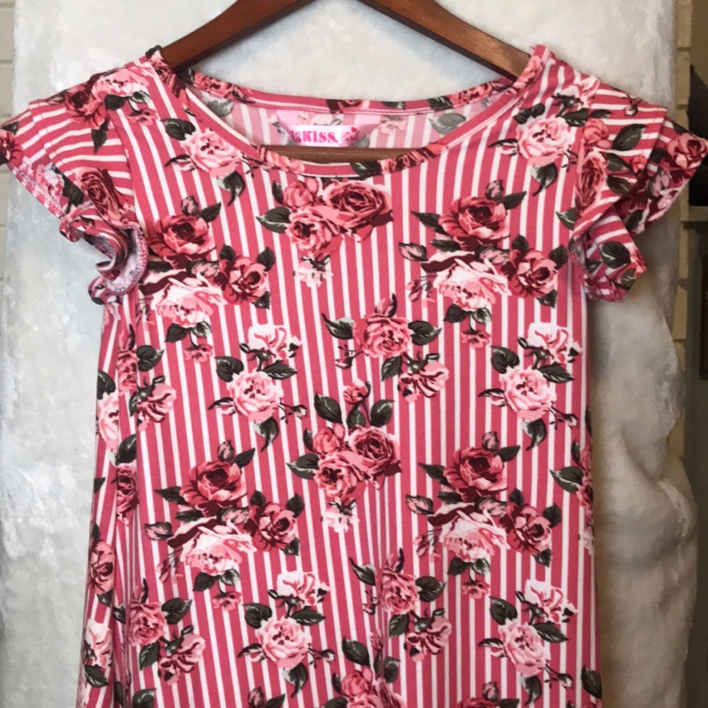 Floral striped dress